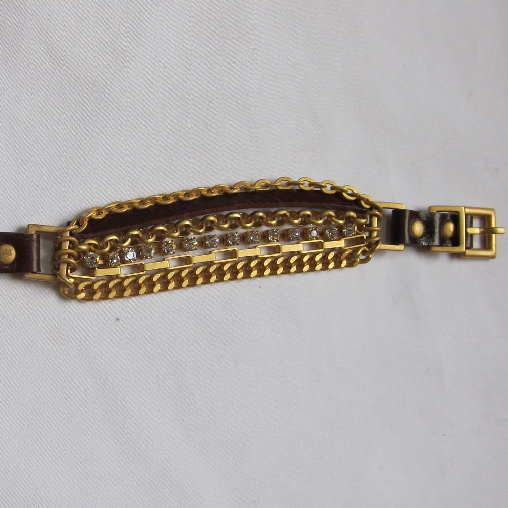 Burgundy leather bracelet